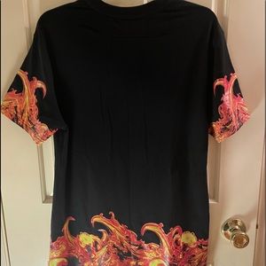 Men’s L Givenchy Black T-Shirt with flames